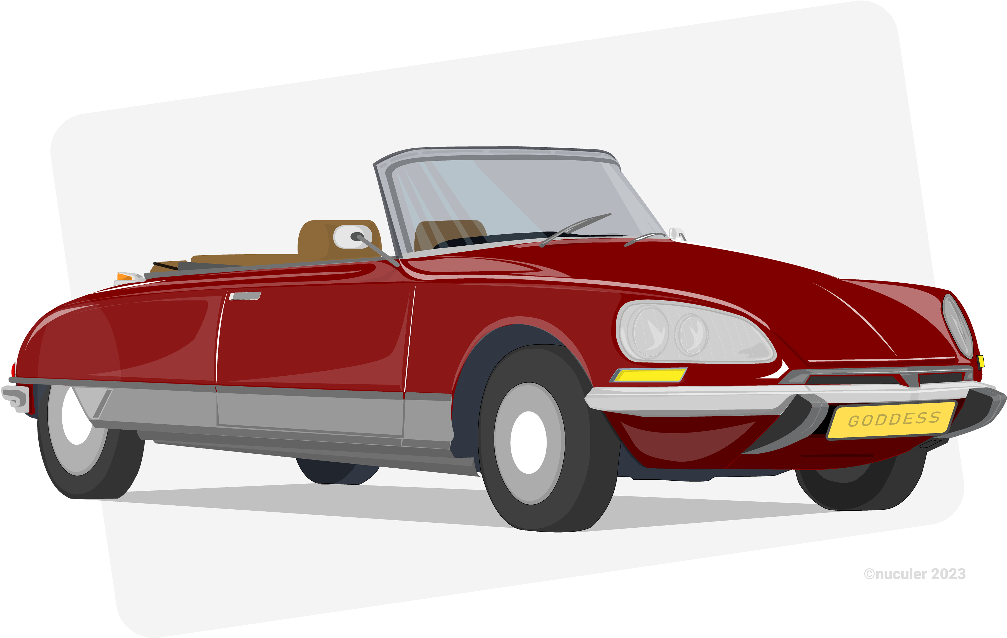 Citroen DS Cabriolet #2 (vector)