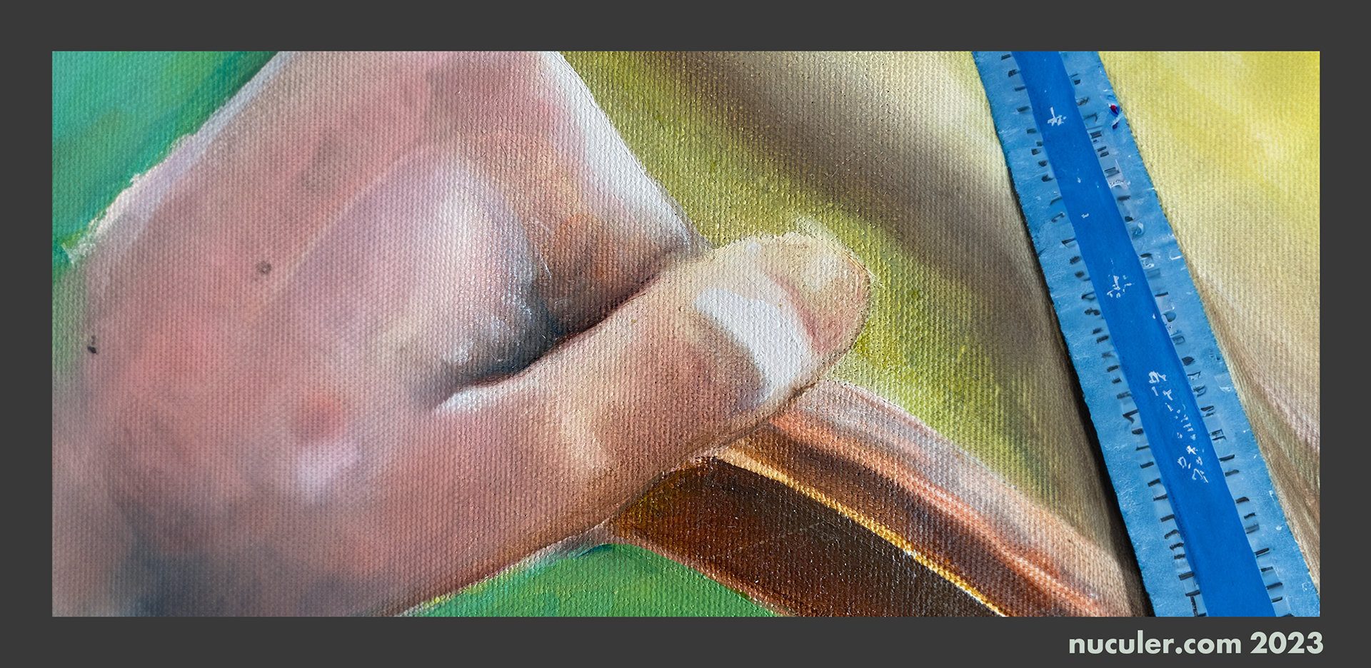 halloween movie closeup (oil)