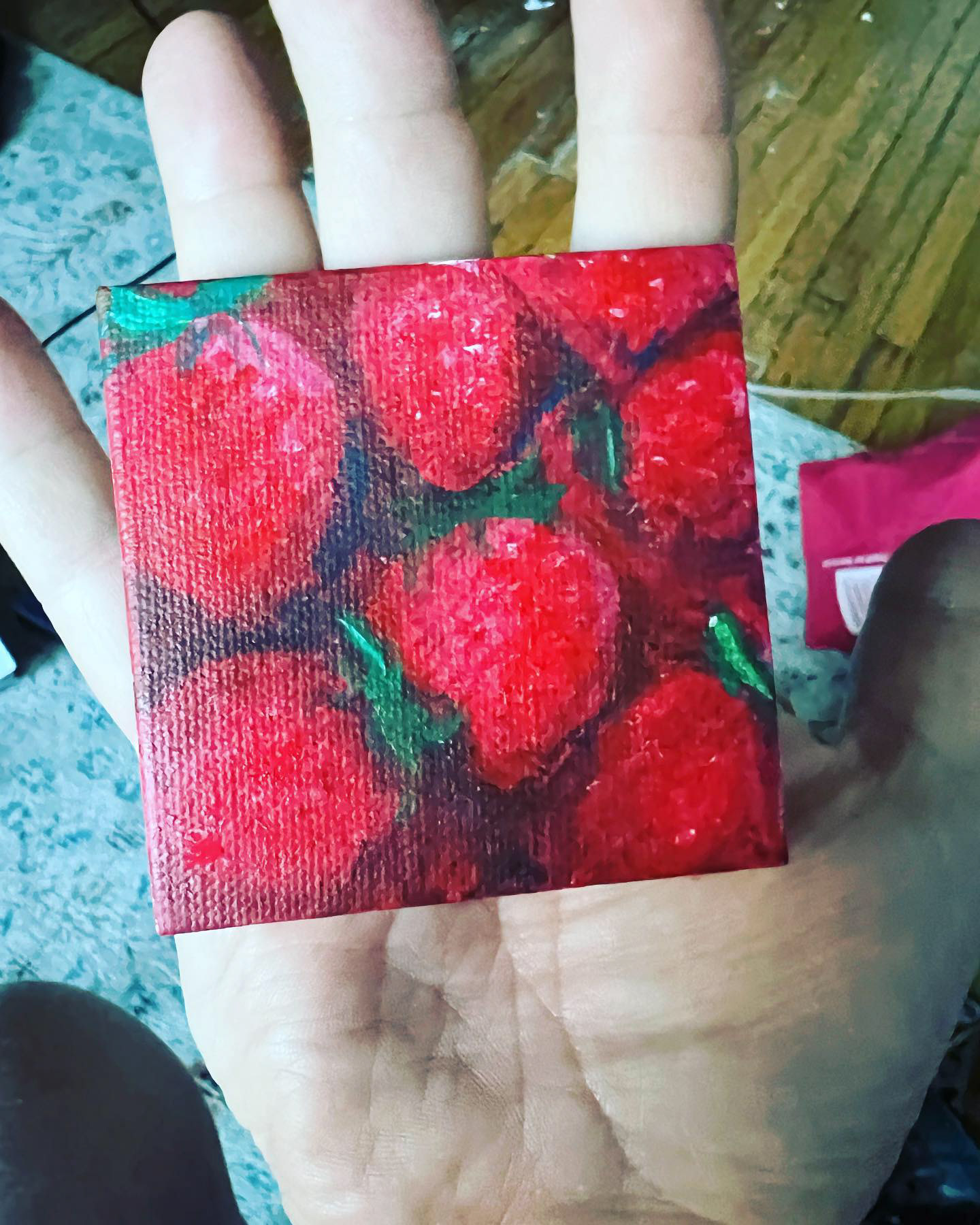 flat strawberries (oil)