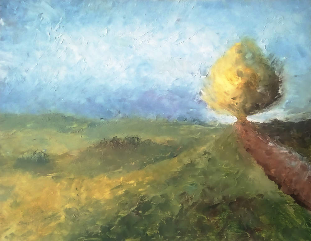 landscape - palette knife method (oil)