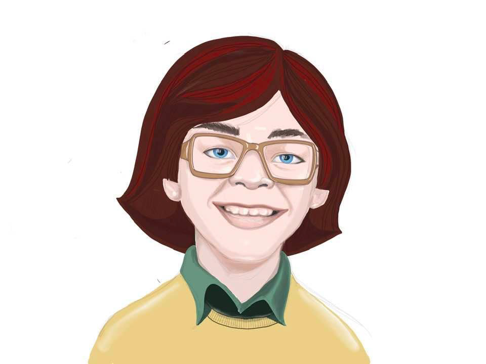 me, as a creepy child (digital)