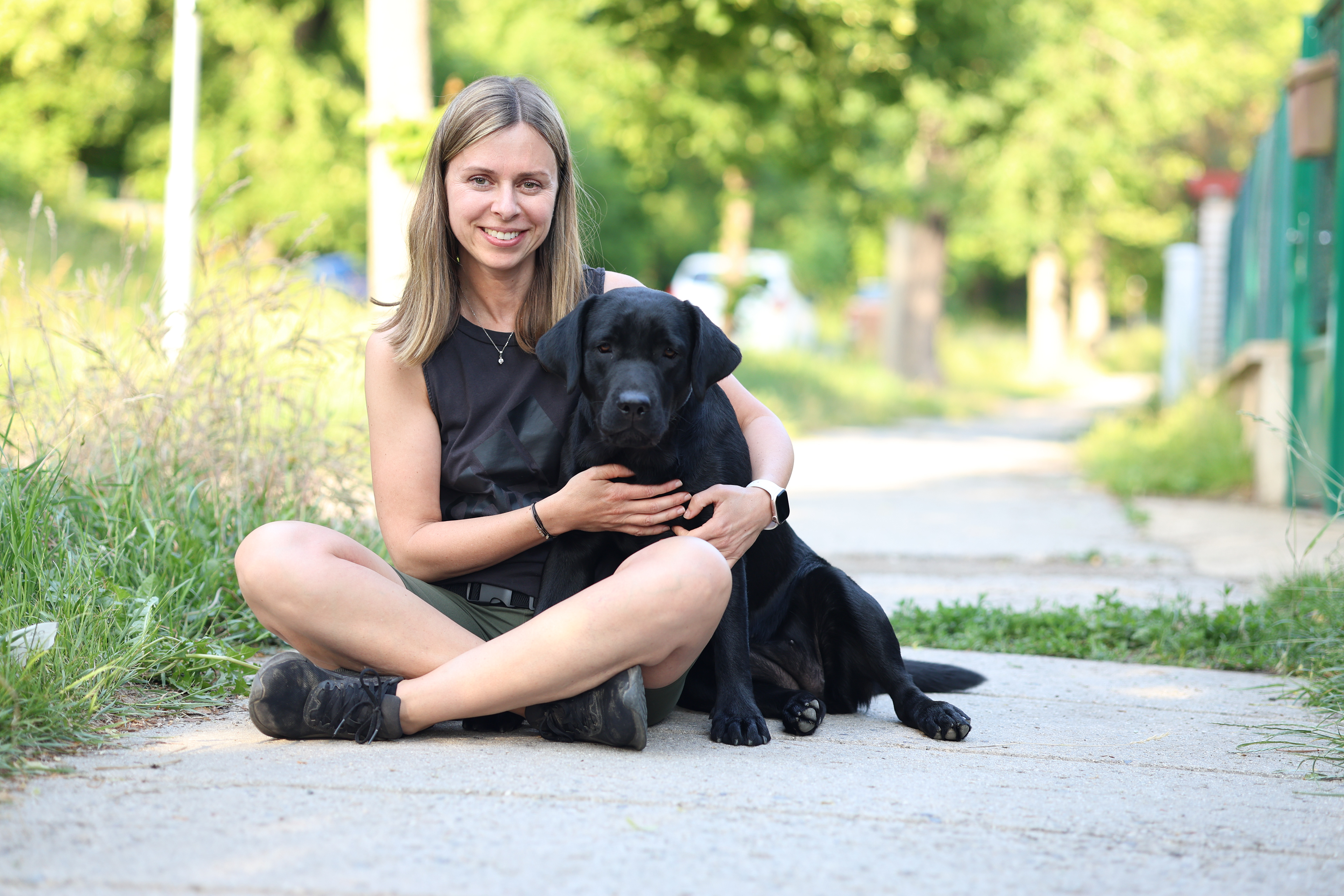 Bella s kamarádkou, která pomáhala fotit celou naší smečku