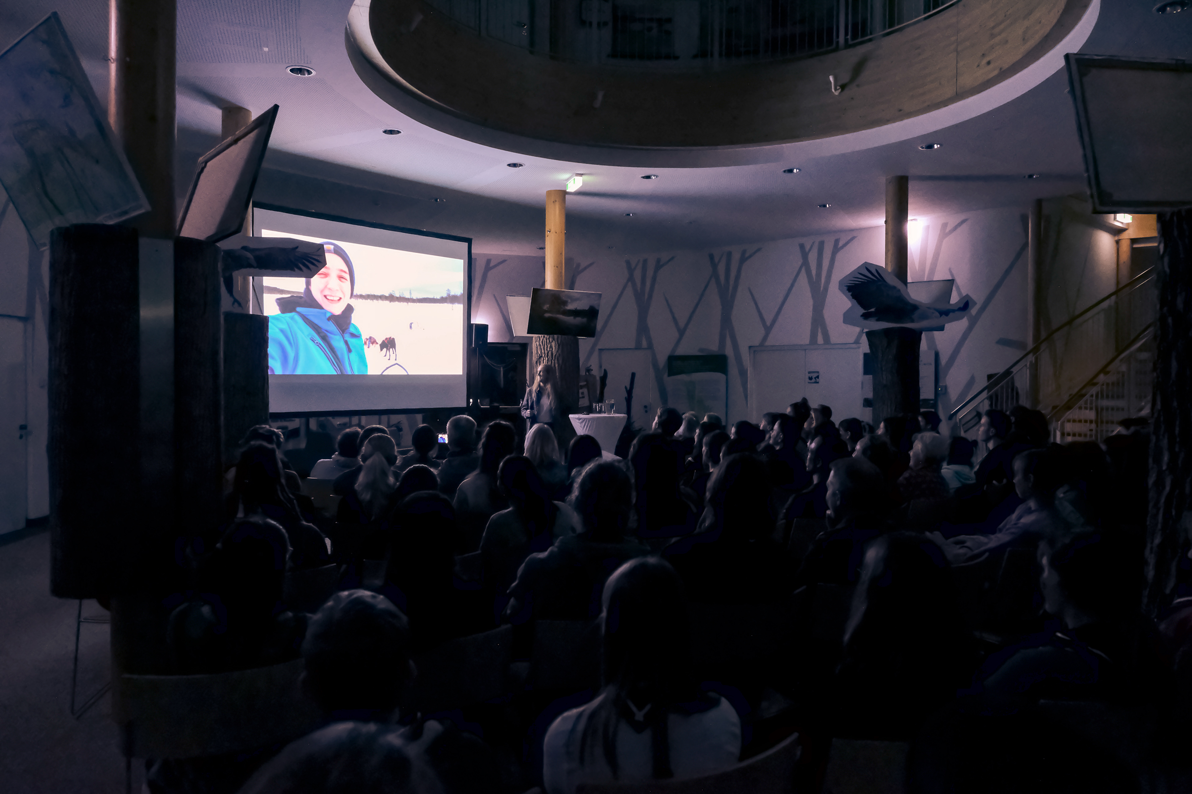 Before the screening, Liam gave a presentation about Into.Wild. Michelle couldn't be there in person but sent her greetings from Lapland, Sweden.