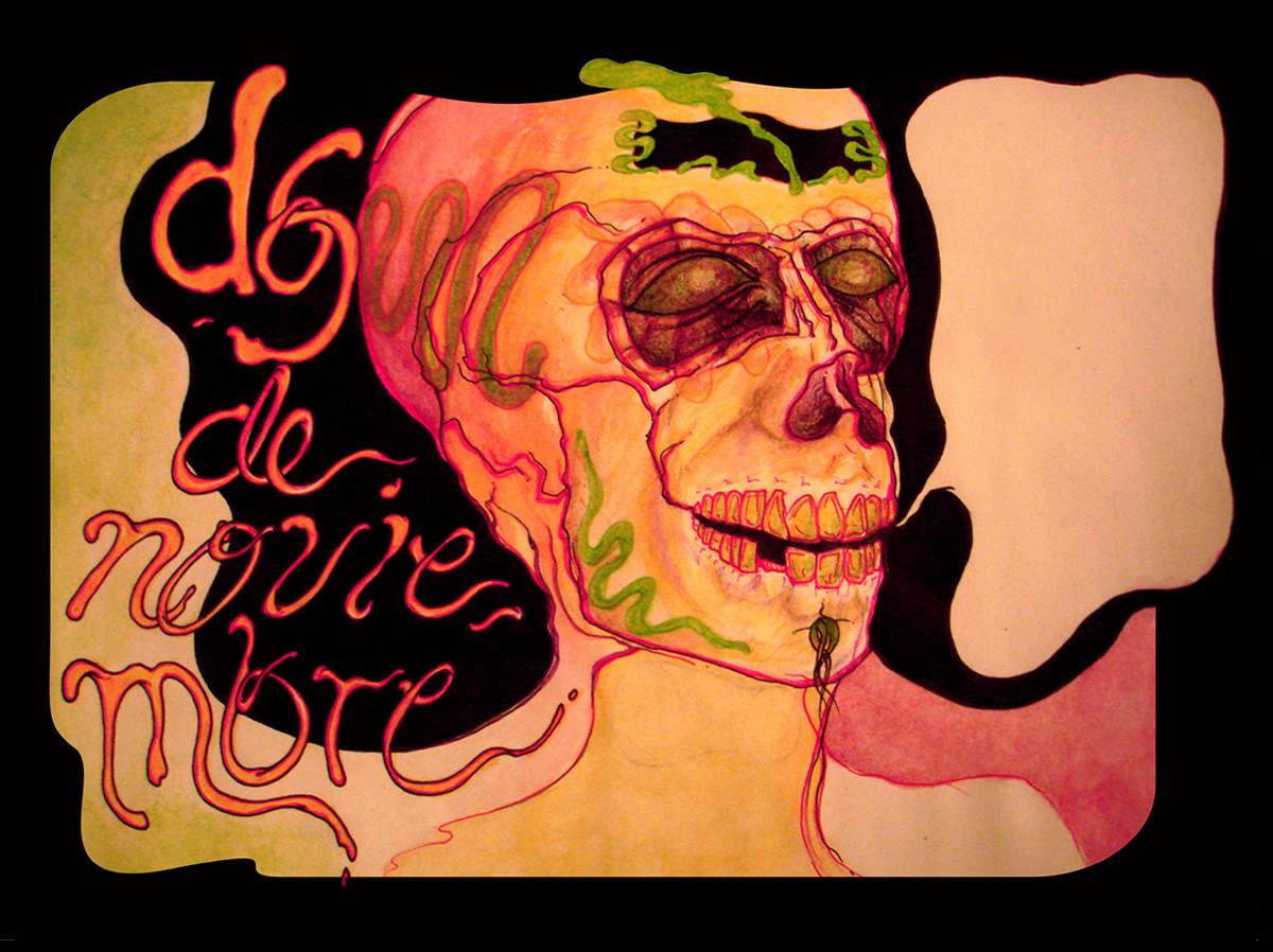 Watercolours · Ink · Markers