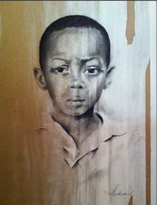 "Picture Day" Charcoal on Cardboard