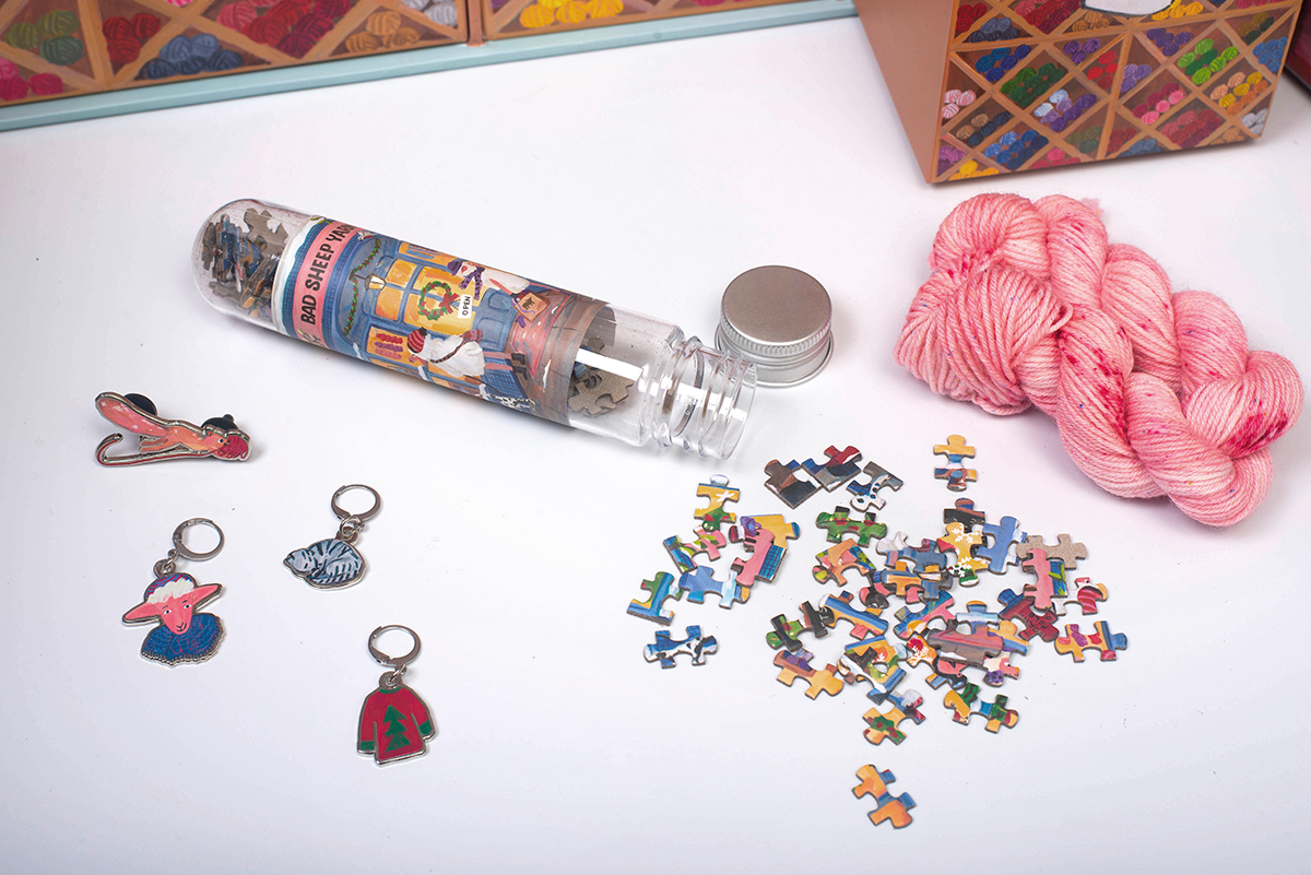 Mini puzzle and trinkets illustrator