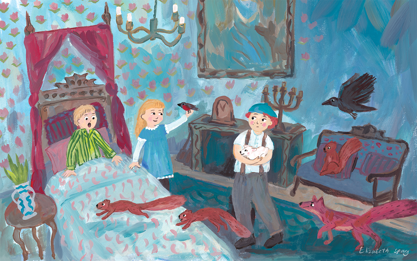 The Secret Garden Illustration by Elizabeth Sparg