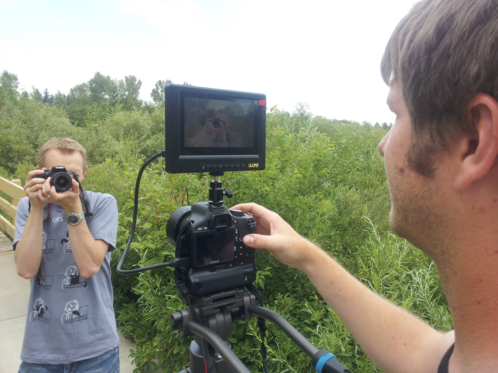 Shallow DOF, interchangeable lenses, and reference monitors, we started to cook. My friends and I started creating all sort of silly short films.