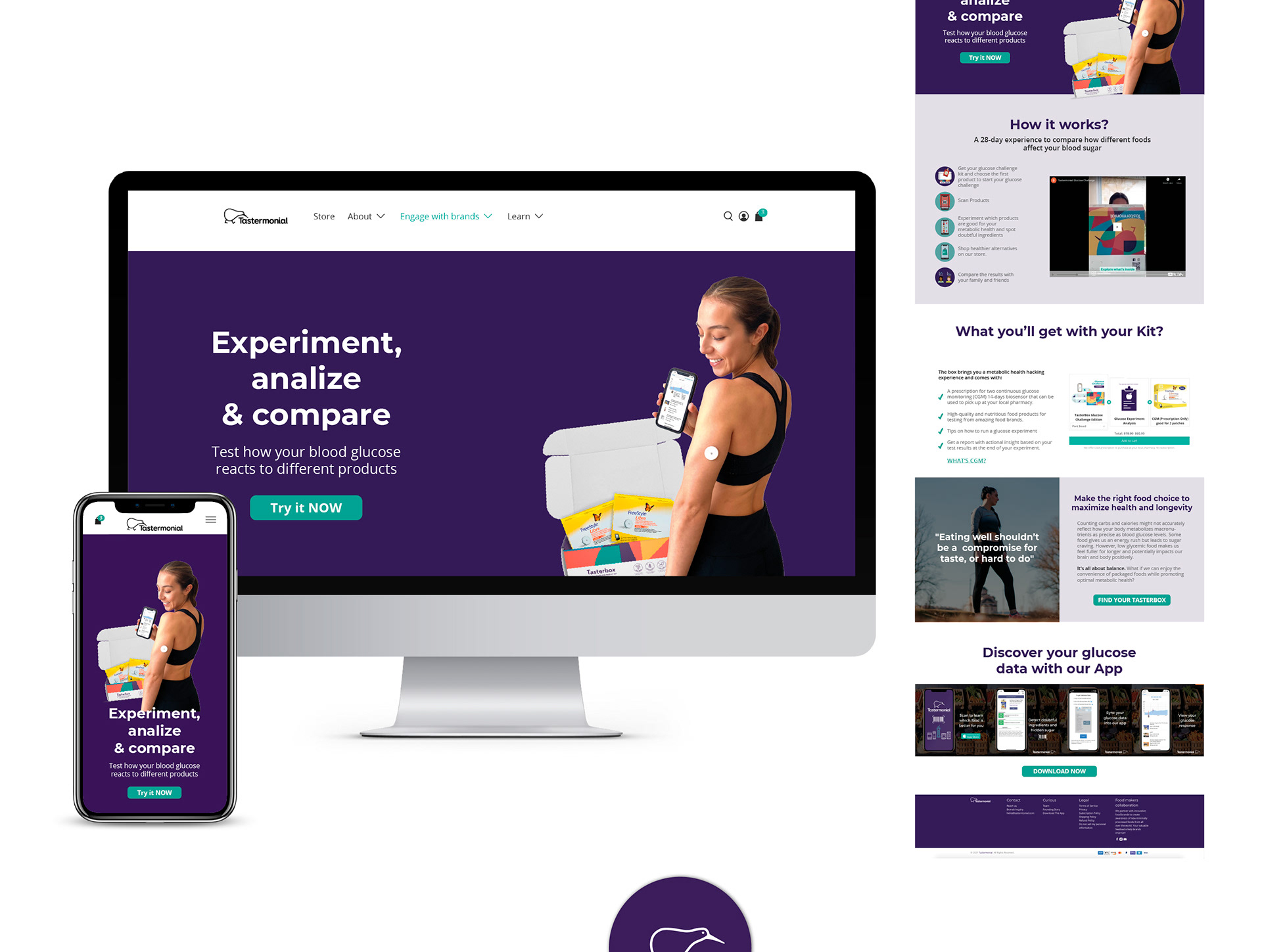 tastermonial branding brand identity and brand development graphic design for start-ups web design