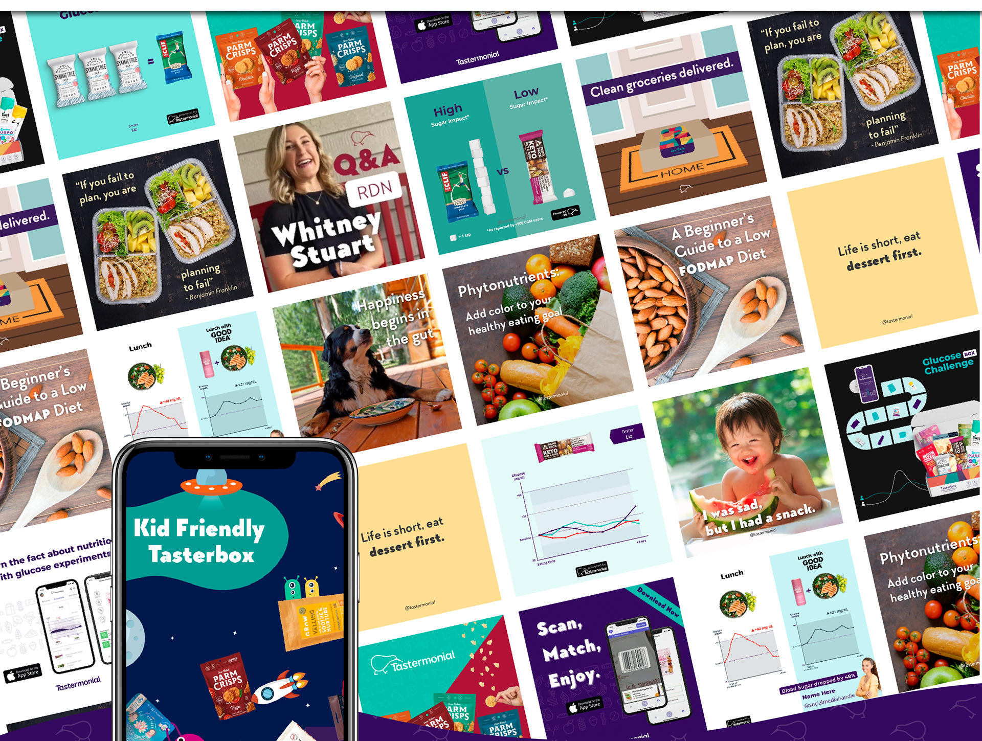 tastermonial branding brand identity and brand development graphic design for start-ups