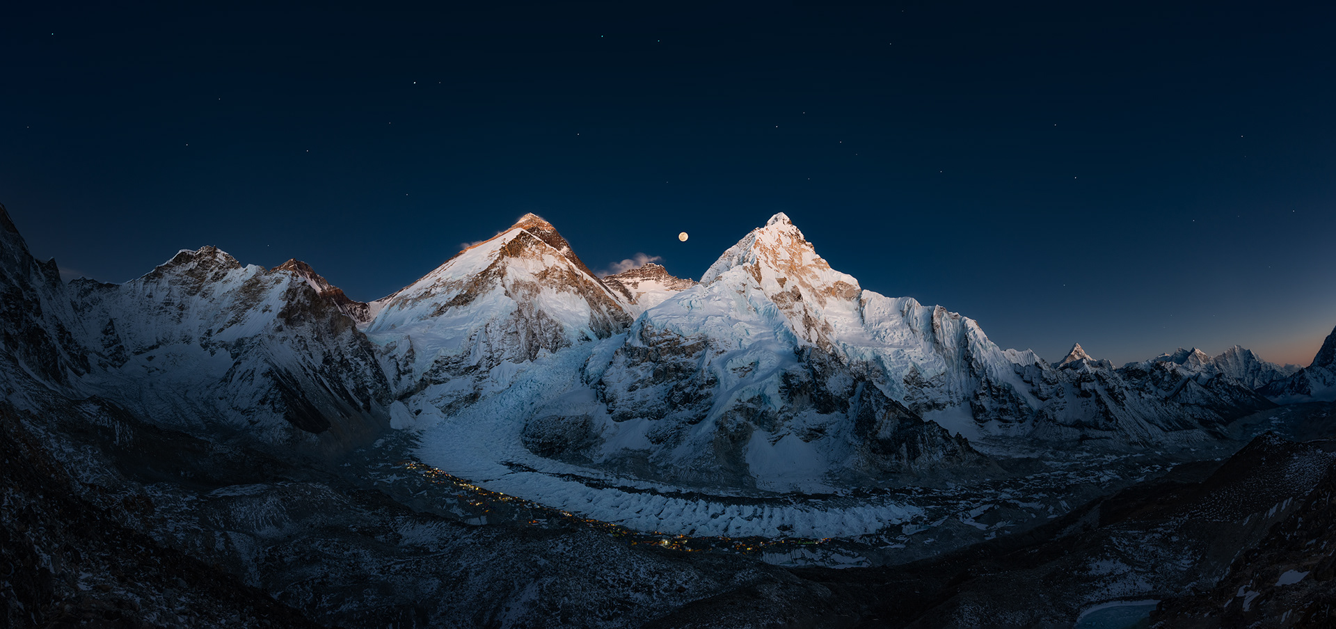 Everest, Lhotse, Nuptse panorama