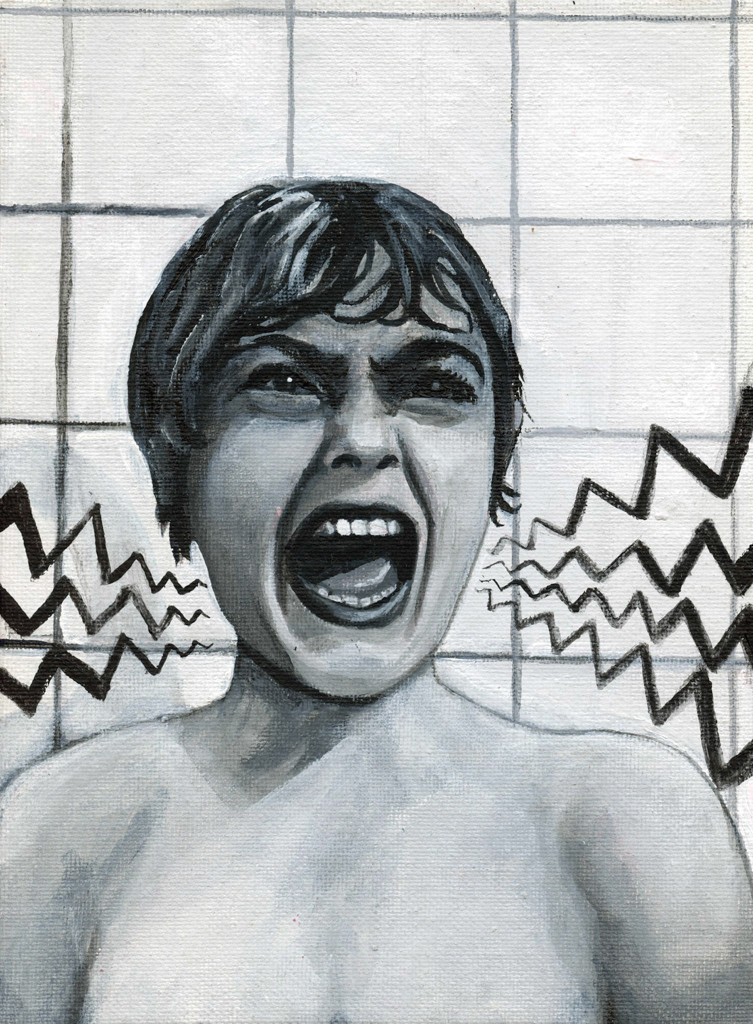 Psycho (1960), 2022, acrylic on canvas