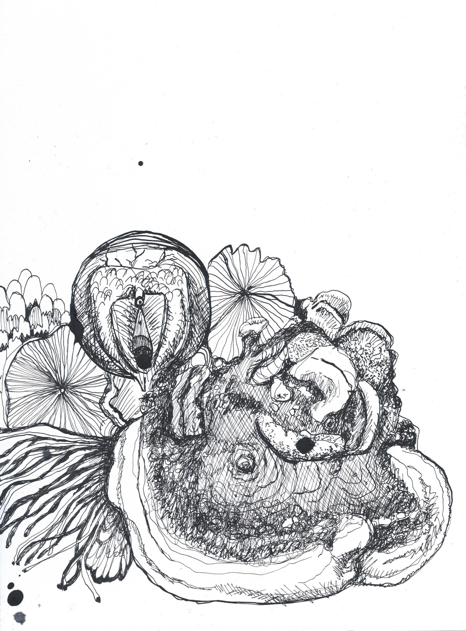 Hybrid, 2020, ink