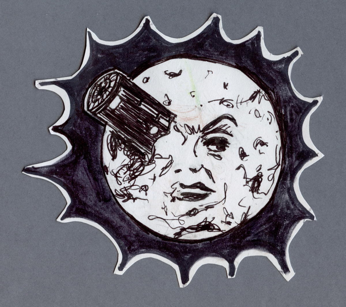 After Trip to the Moon (1902), 2021, marker