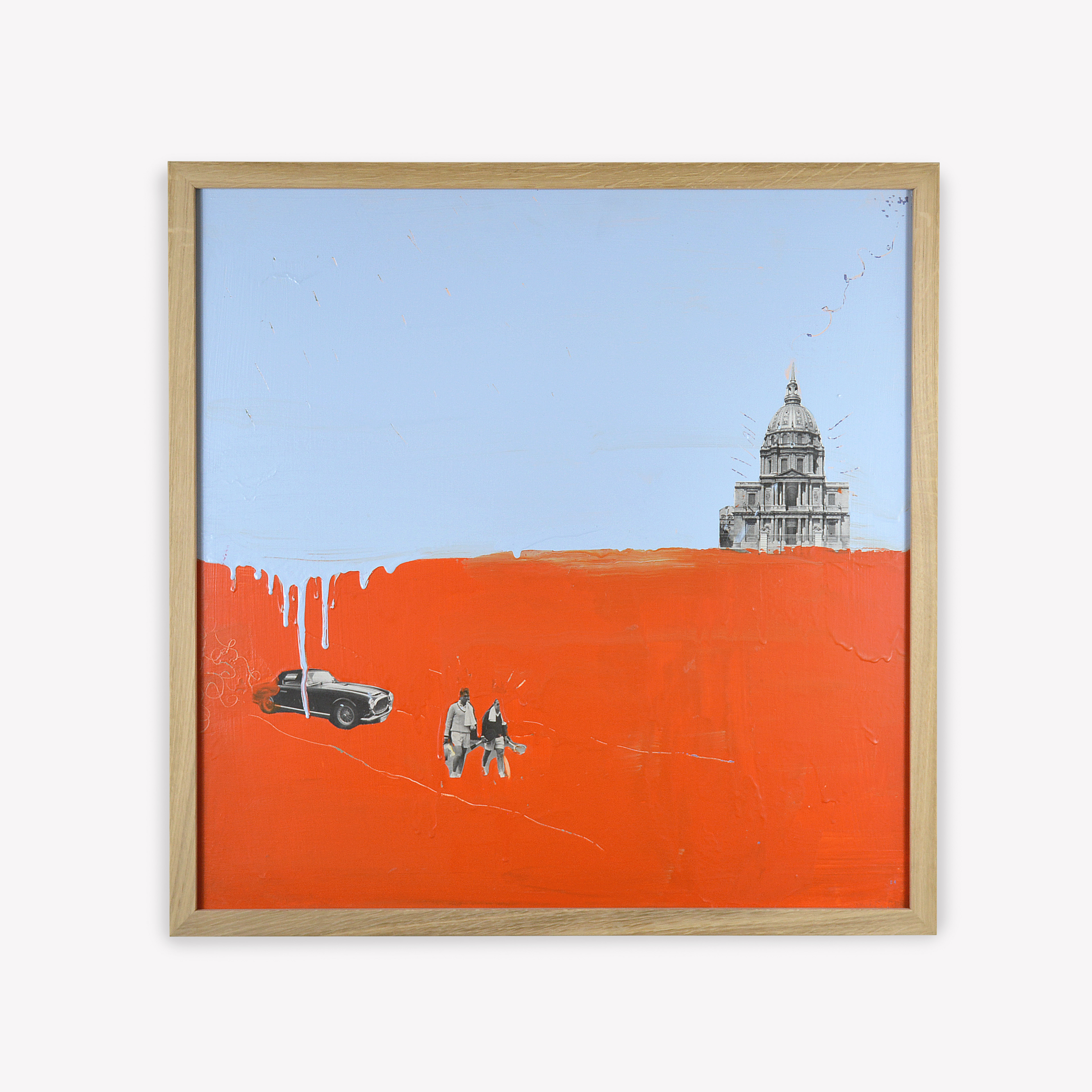 Un tennis aux Invalides - 60 x 60 cm