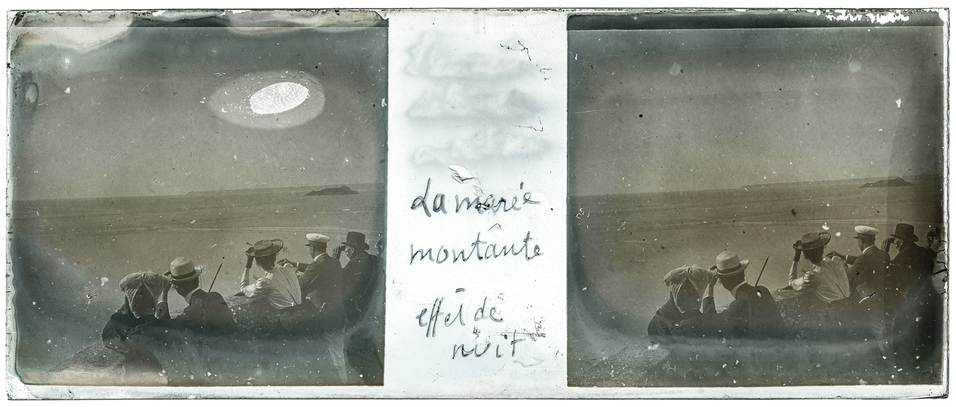 1328_ France-Mont Saint-Michel - "L'entrée de la baie du Mont saint-michel - La marée montante - effet de nuit"