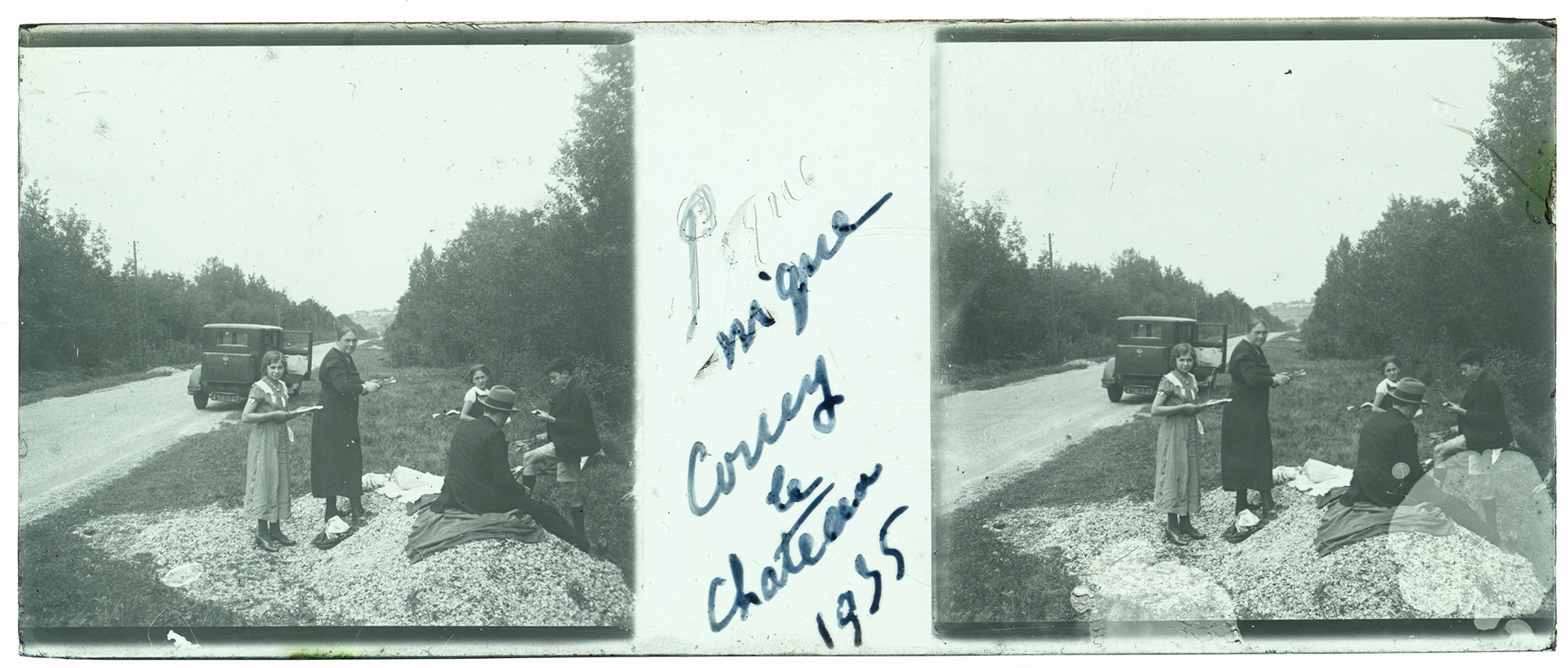 0209_ France-Coucy-le-chateau-Auffrique - 1925 - "Pique nique Coucy le Chateau 1935"