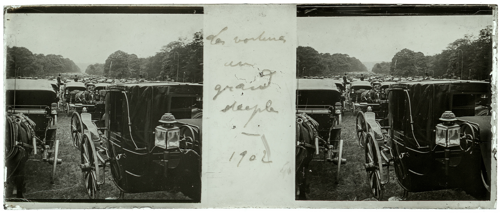 2165_ France-Paris Hippodrome de Longchamp - 1902 - "Les voitures un grand steeple - 1902"
