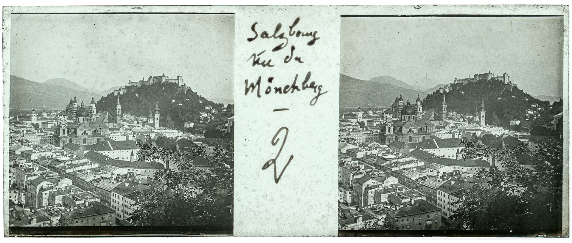 0796_ Autriche-Salzburg Mönchsberg - 1902 - "Salzbourg vue du Mönchberg - 2"