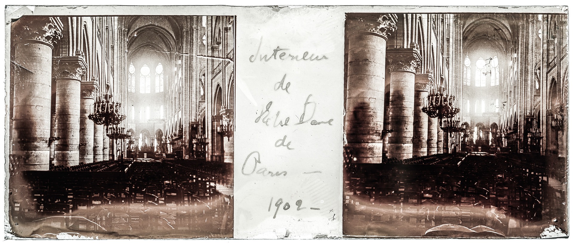 0446_ France-Paris Cathédrale Notre-Dame de Paris - 1902 - "Intérieur de Notre Dame de Paris"
