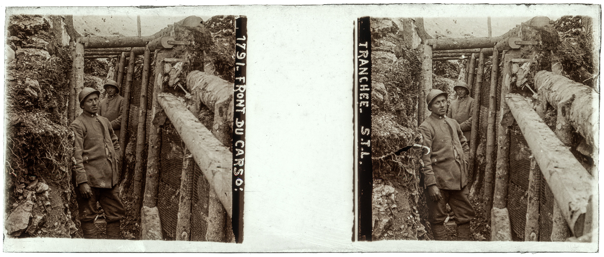 1840_ Italie-Carso - 1916 - "1791 - Front du carso : tranchée S.T.L."