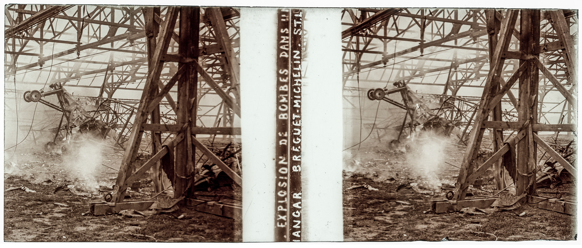 1245_ "Explosion de bombes dans un hangar Bréguet-Michelin S.T.L"