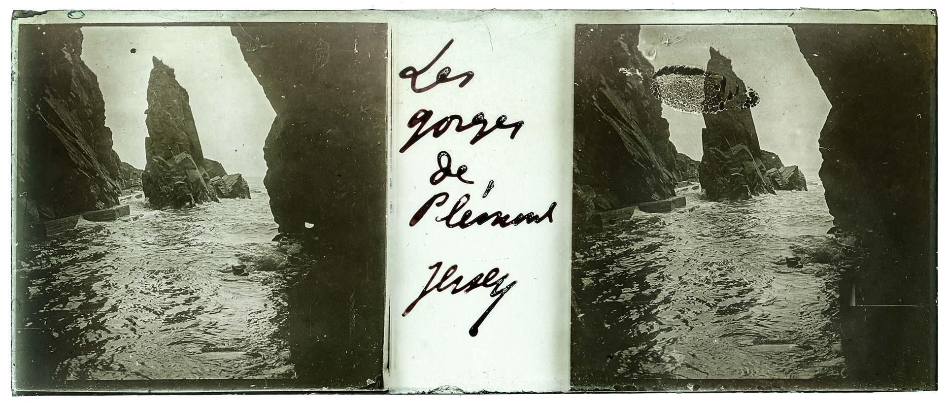 1542_ Jersey-Grotte de Plémont - "Les gorges de plémont - Jersey"