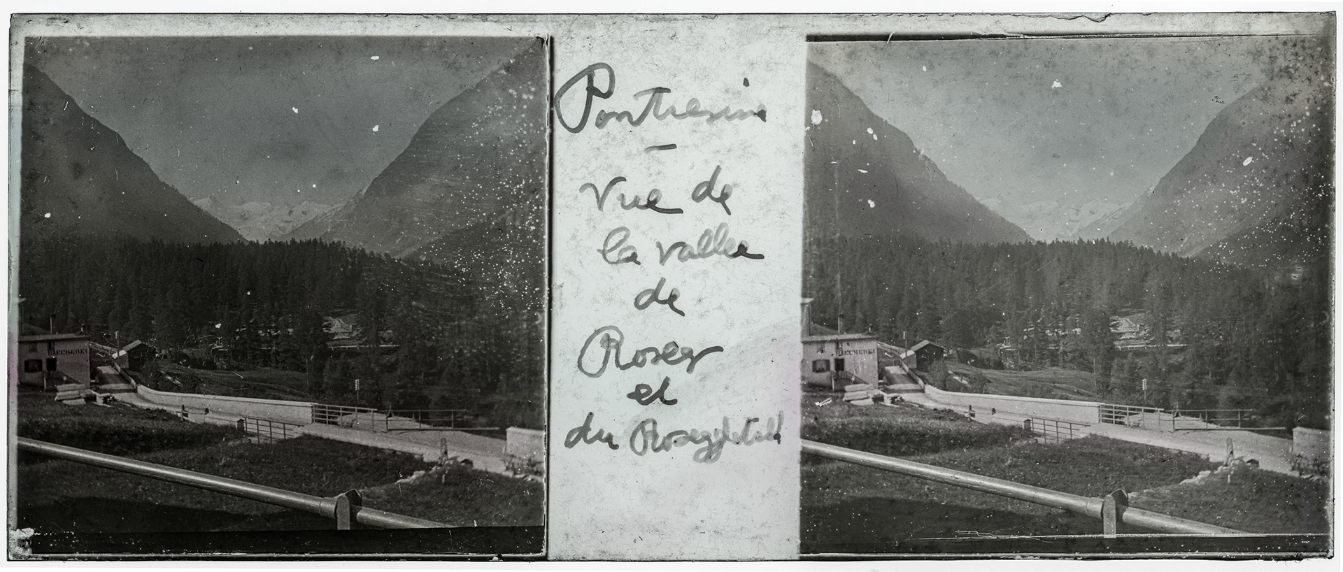 0202_ Suisse-Pontresina - "Pontresina - vue de la vallée de Roseg et du Roseggletelf"