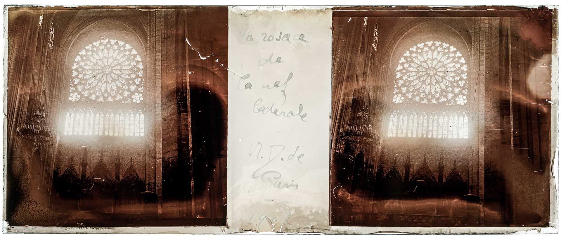 0448_ France-Paris Notre-Dame de Paris - 1902 - "La rosace de la nef - Notre Dame de Paris - 1902"