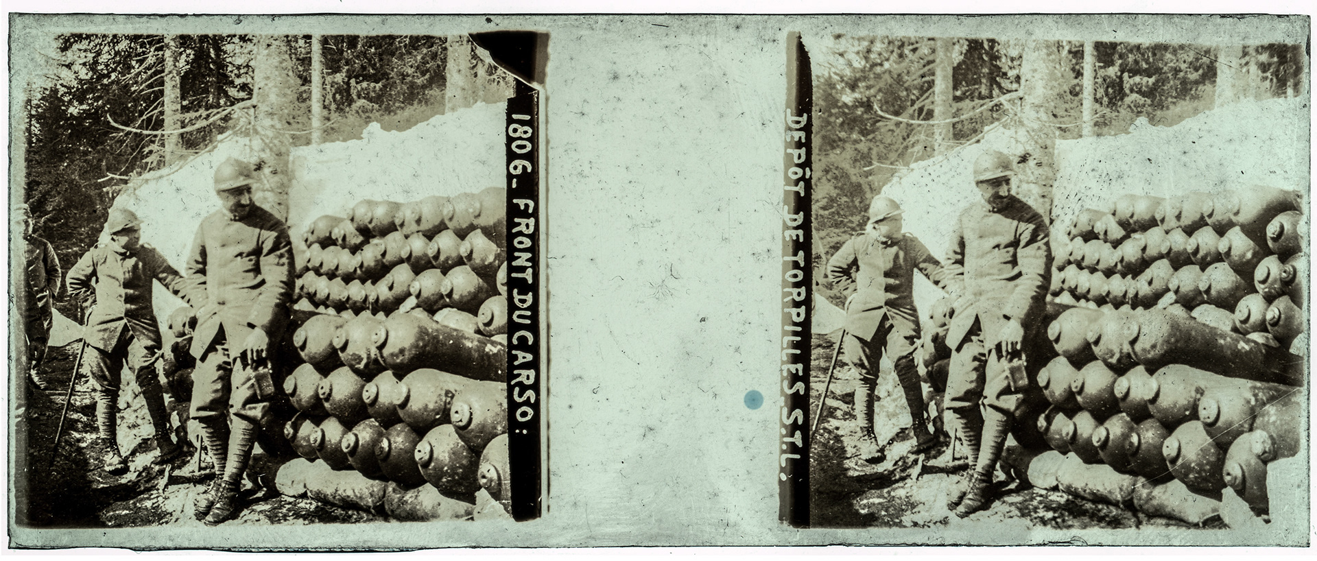 1529_ Italie-Carso - 1916 - "1806 - Front du carso : dépôt de torpilles S.T.L."