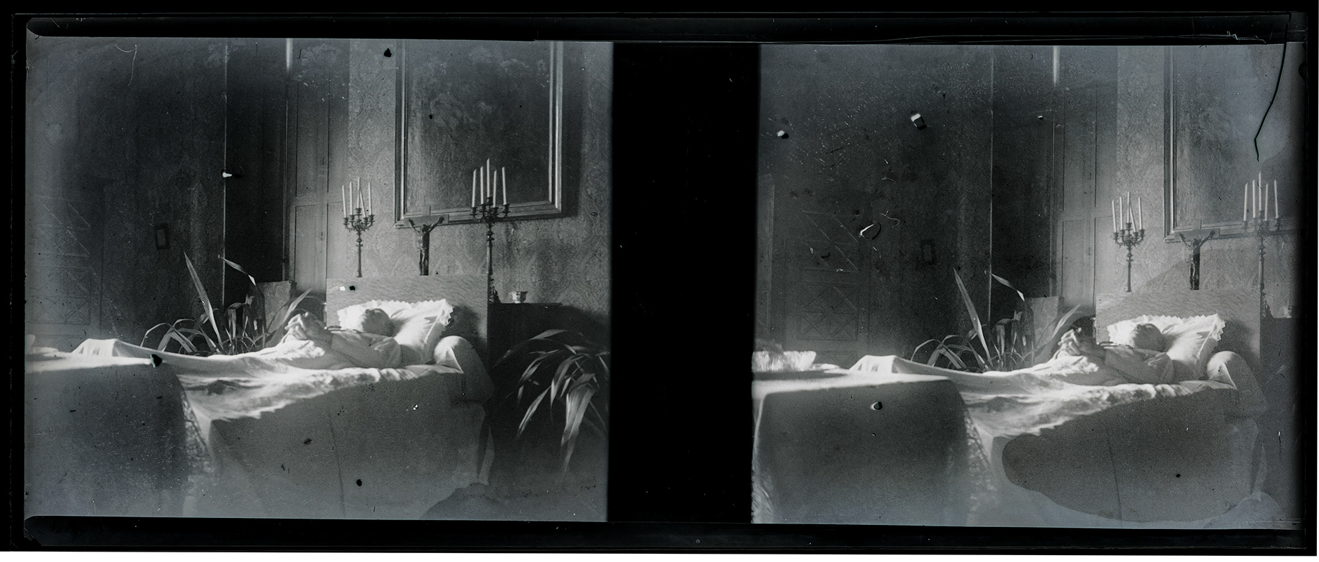 1564_ France-Val-du-Layon La bodière - 29 décembre 1943 - Louis Rollinde de Beaumont sur son lit de mort