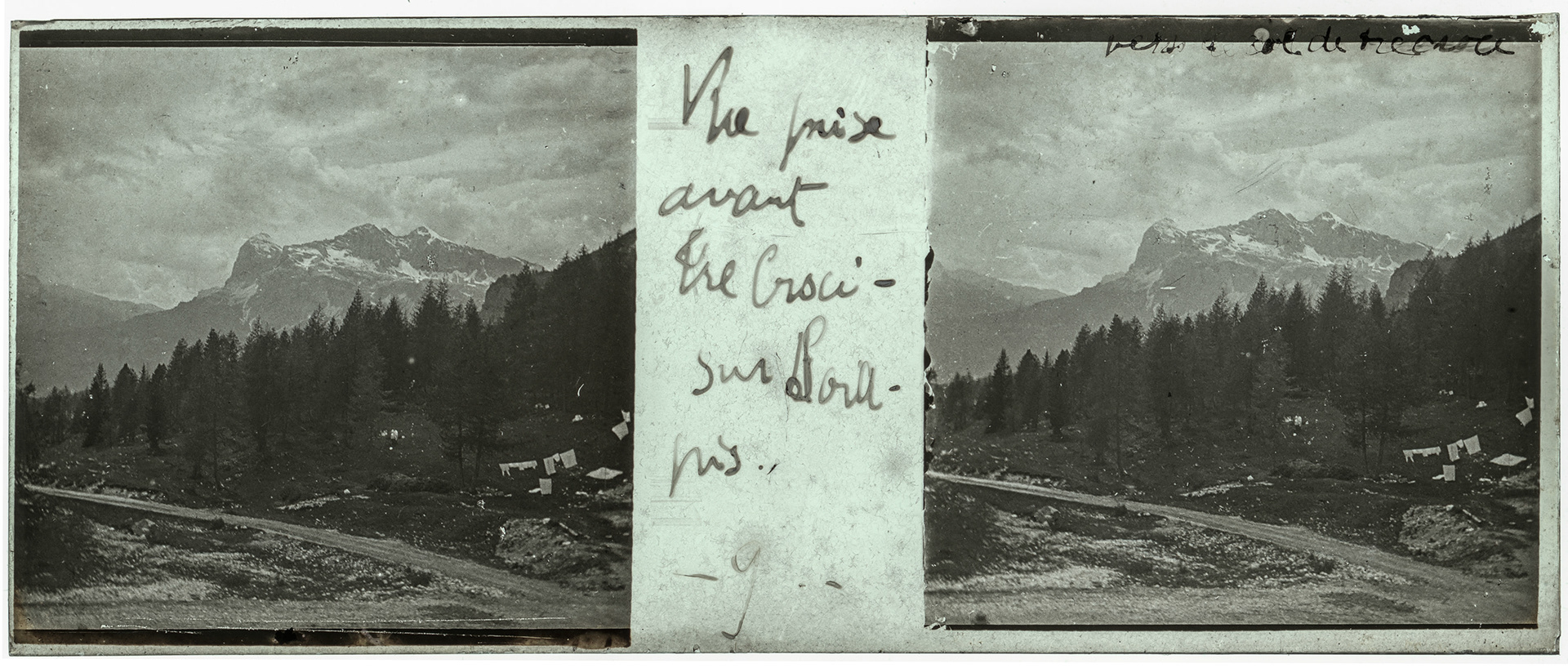 1686_ Italie-Cortina d'Ampezzo-Sorapis - 1902 - "Vue prise avant Tre Croci sur Sorapis - 9 - Vers le col de Tre Croci"