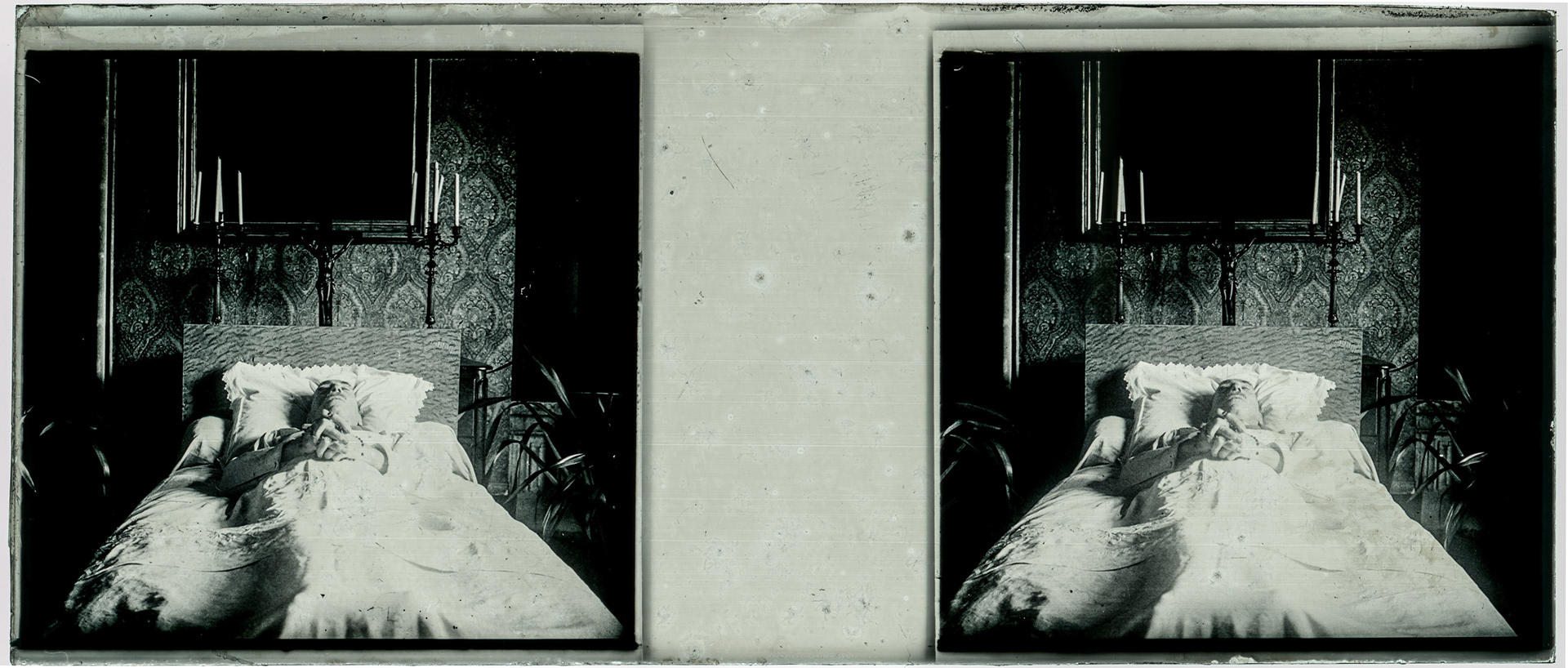 1127_ France-Val-du-Layon La bodière - 29 décembre 1943 - Louis Rollinde de Beaumont sur son lit de mort