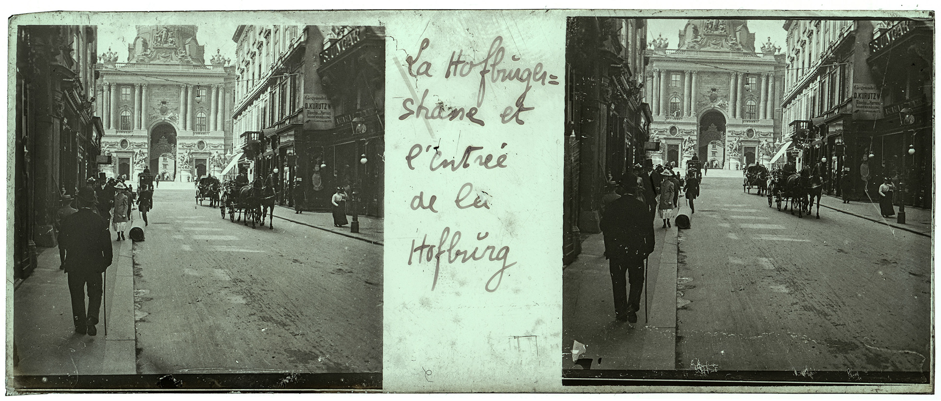 2137_ Autriche-Vienne Hofburg - 1902 - "La Hoburgerstrasse et l'entrée de la Hofburg"