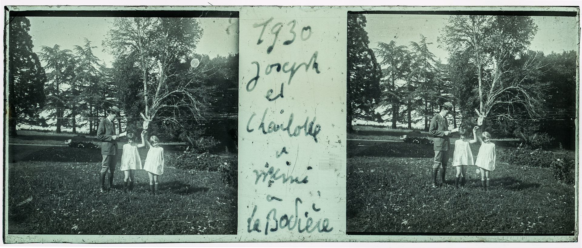 0506_ France-Val-du-Layon La bodière - 1930 - "1930 Joseph et Charlotte et Mimi à La Bodière"