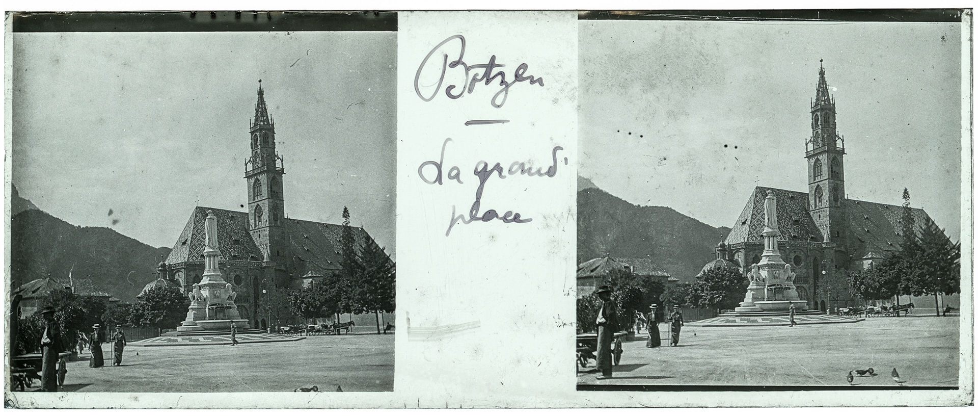 1313_ Italie-Bolzano piazza Walther - 1902 - "Botzen - La grande place"