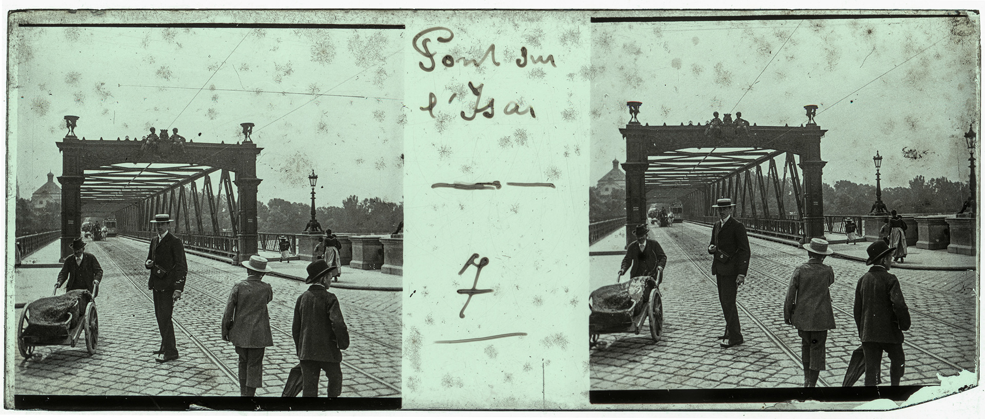 2113_ Allemagne-Munich Wittelsbacherbruecke - 1902 - "Pont sur l'Isar - 7"