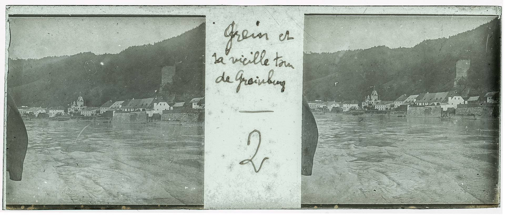 0221_ Autriche-Greinburg - 1902 - "Grein et la vieille tour de Greinburg"