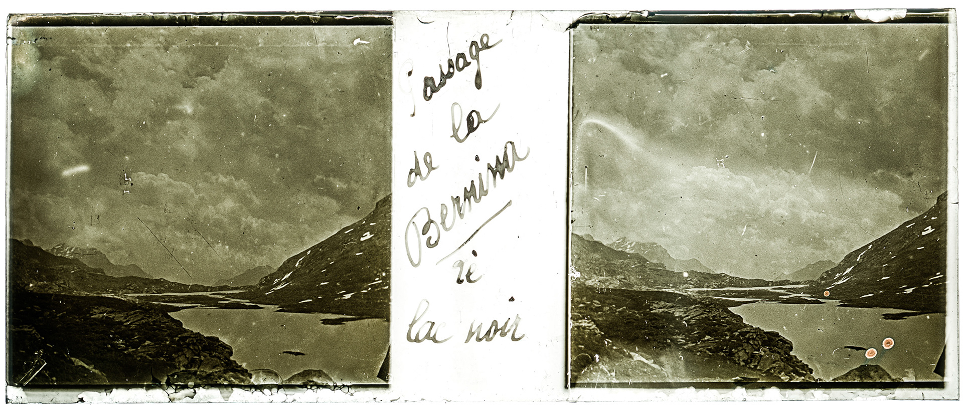 0354_ Suisse-Poschiavo Lago bianco - "Passage de la Bernina - Le lac Noir"