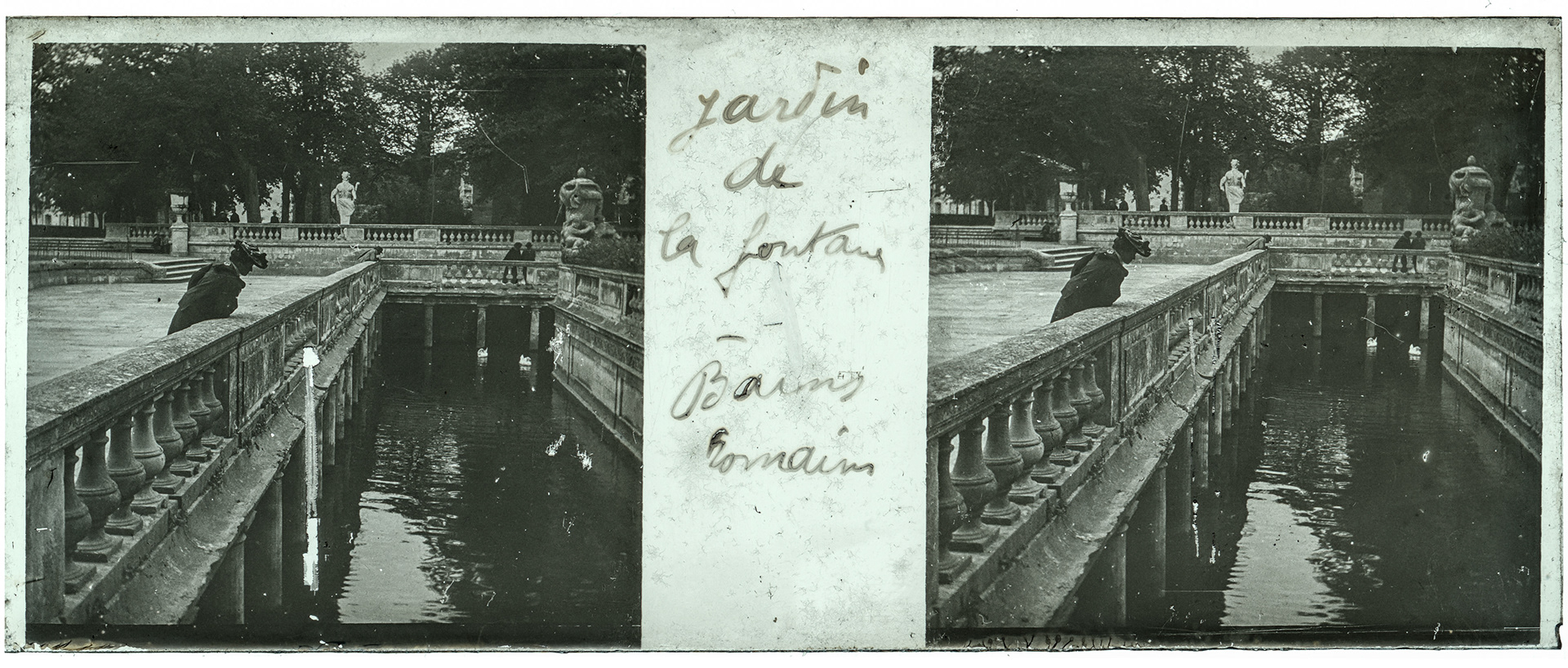 1271_ France-Nîmes jardin de la Fontaine - "Jardin de la Fontaine - Bains romains"
