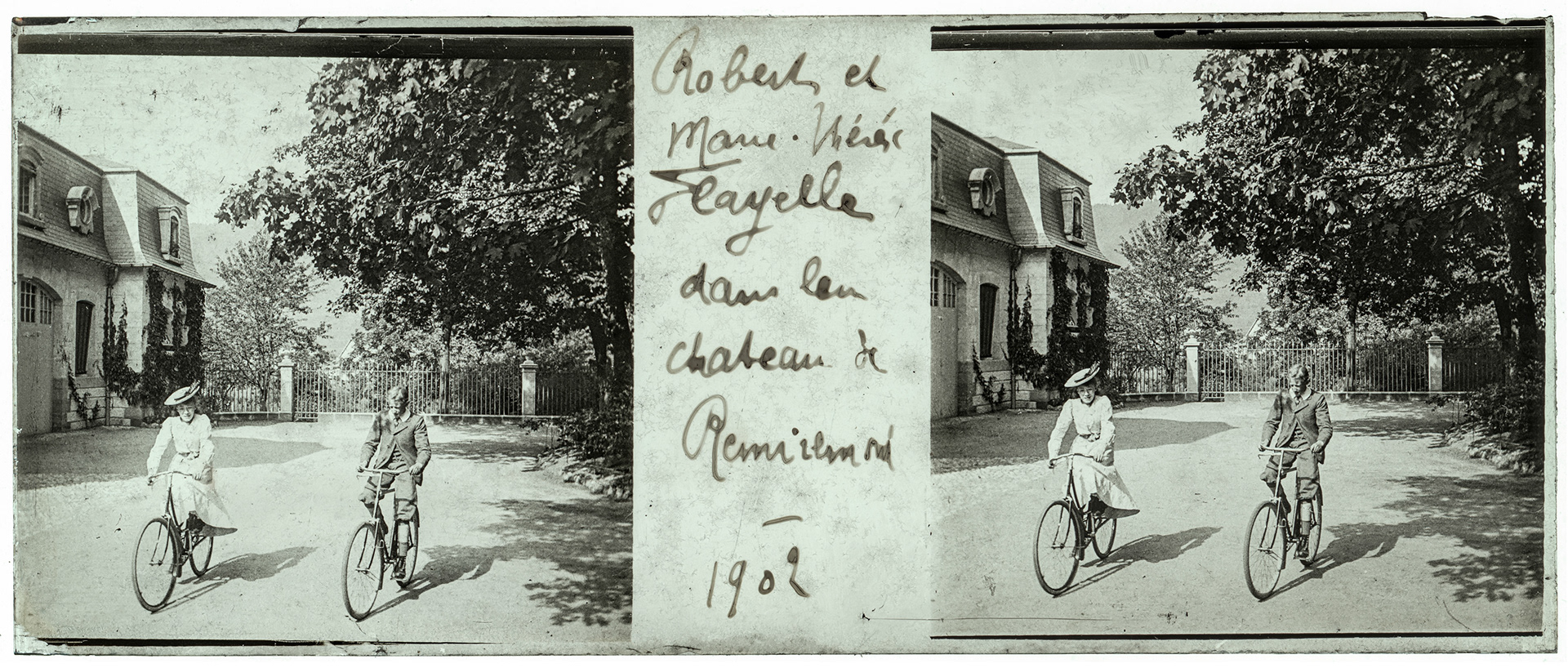 1952_ France-Remiremont - 1902 - "Robert et Marie-Thérèse dans leur chateau de Remiremont - 1902"