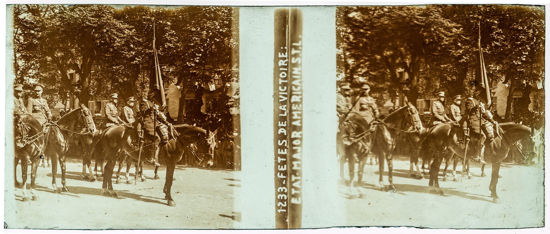 0118_ France-Paris - 14 juillet 1919 - "1233 Fêtes de la Victoire : Etat-Major Américain STL"