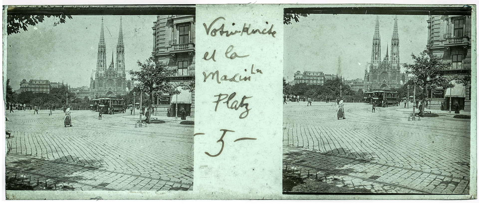 0909_ Autriche-Vienne votivkirche - 1902 - "Votivkirche et la "maxinln" Platz - 5"