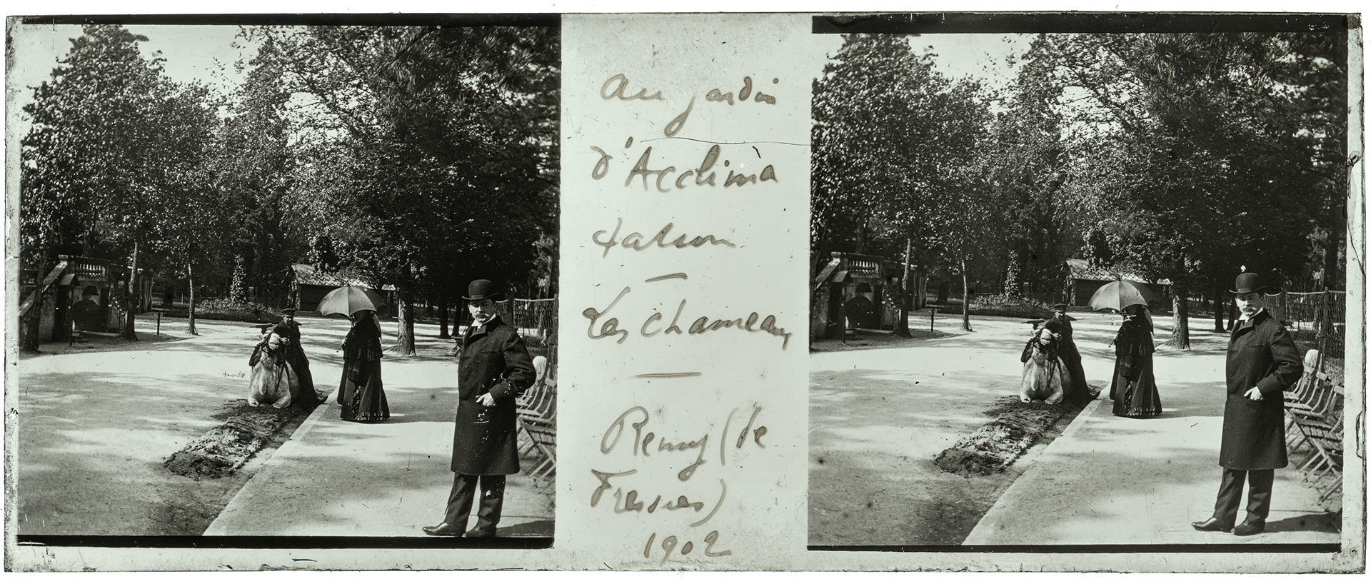 2174_ France-Paris jardin d'Acclimatation - 1902 - "Au jardin d'Acclimatation - Les Chameaux - Rémy (de Fresdres) 1902"