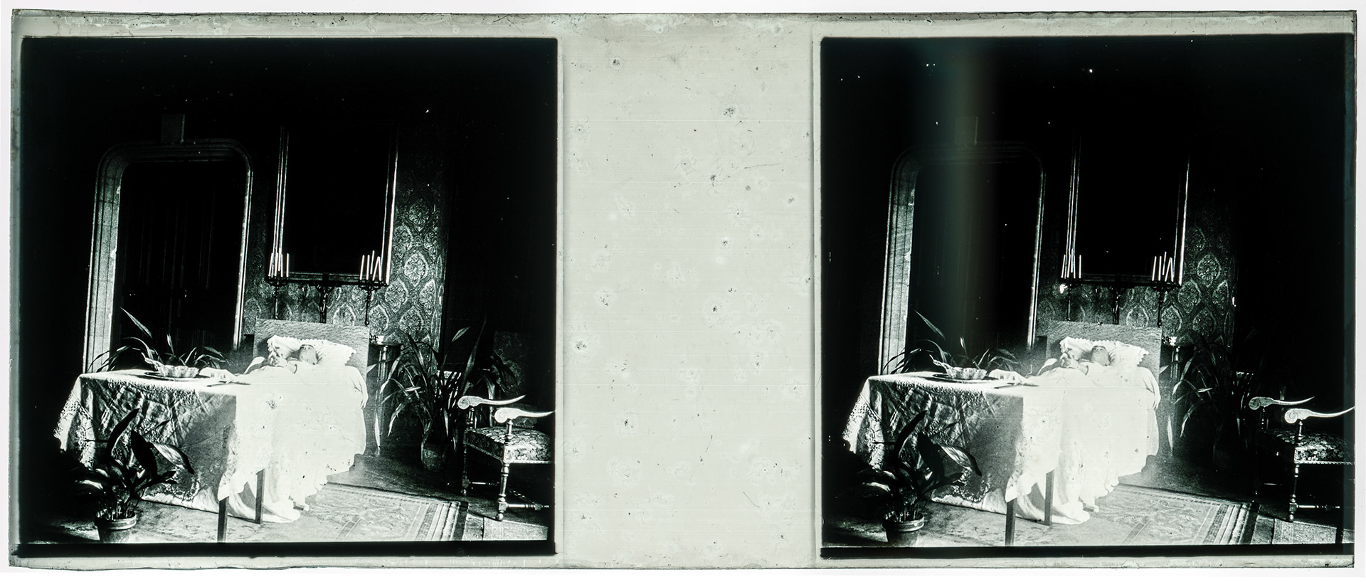 1124_ France-Val-du-Layon La bodière - 29 décembre 1943 - Louis Rollinde de Beaumont sur son lit de mort