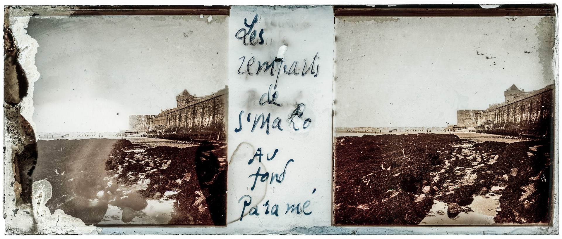 0078_ France-Saint-Malo - "les remparts de saint malo au fond paramé"