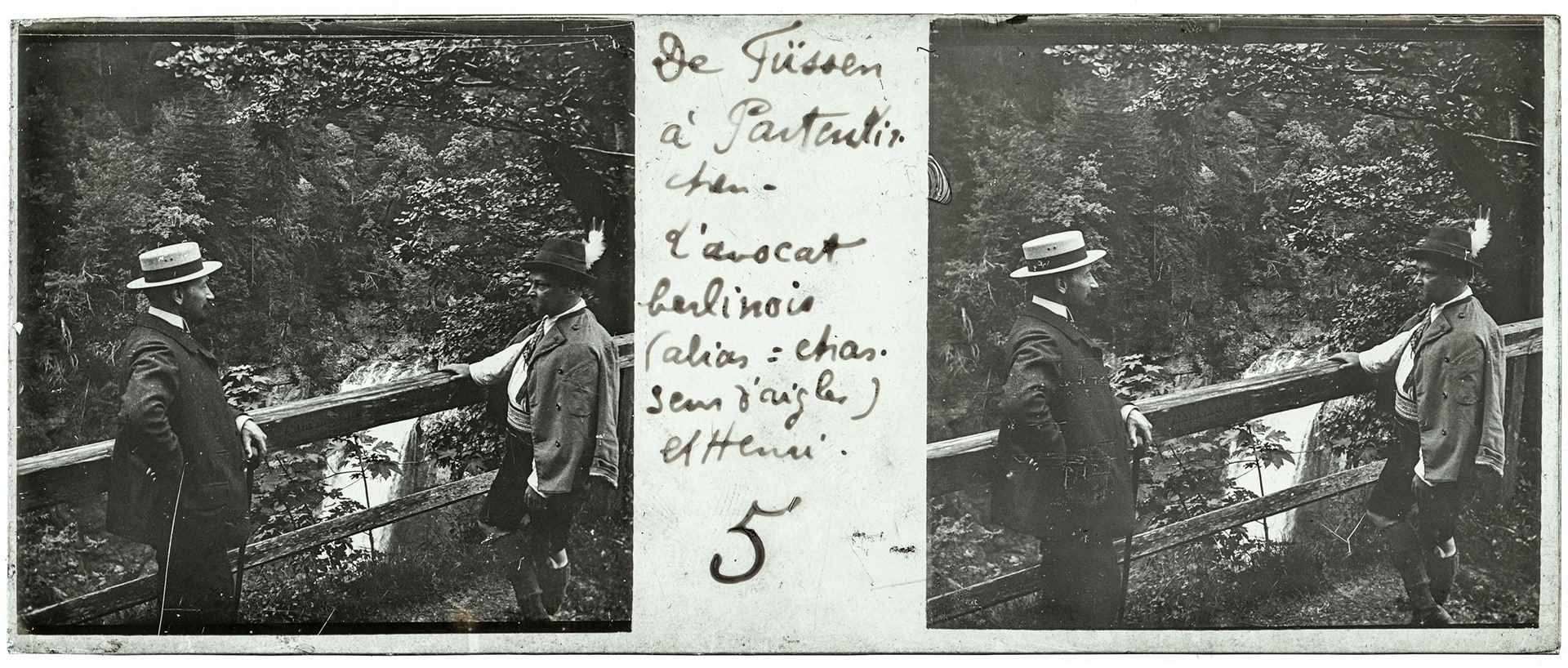 1951_ Allemagne-Partenkirchen - "De Füssen à Partenkirchen - L'avocat berlinois (alias chasseur d'aigles) et Henri 5"