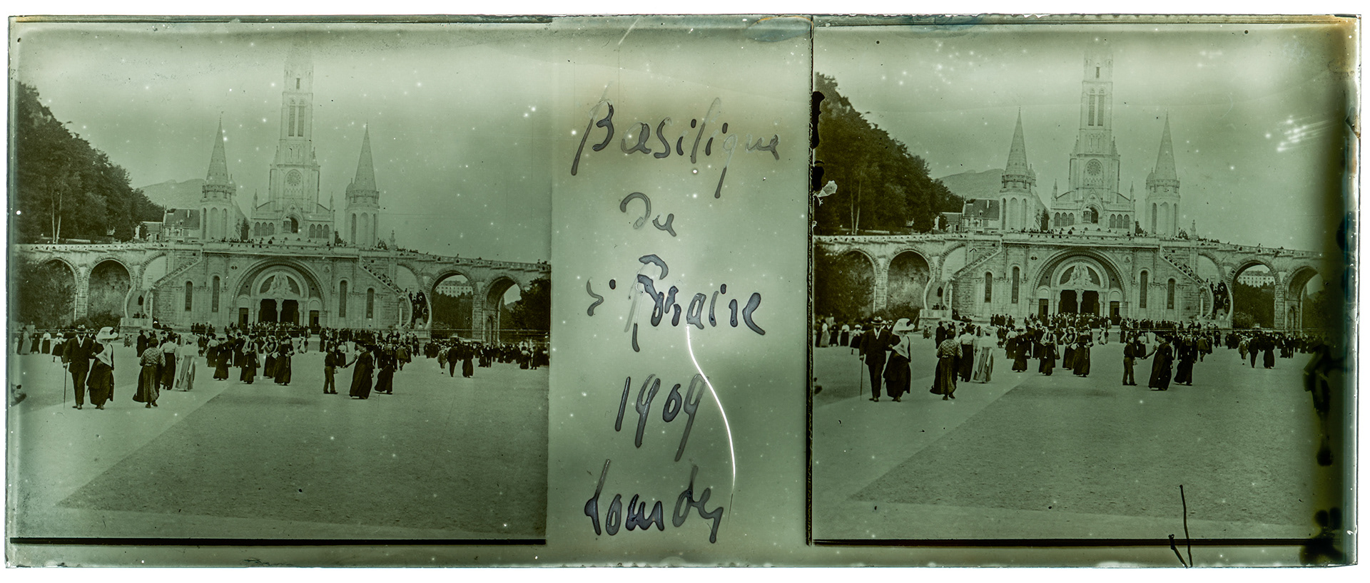 0725_ France-Lourdes Basilique Notre-Dame du Rosaire - 1909 - "Basilique du St Rosaire 1909 Lourdes"