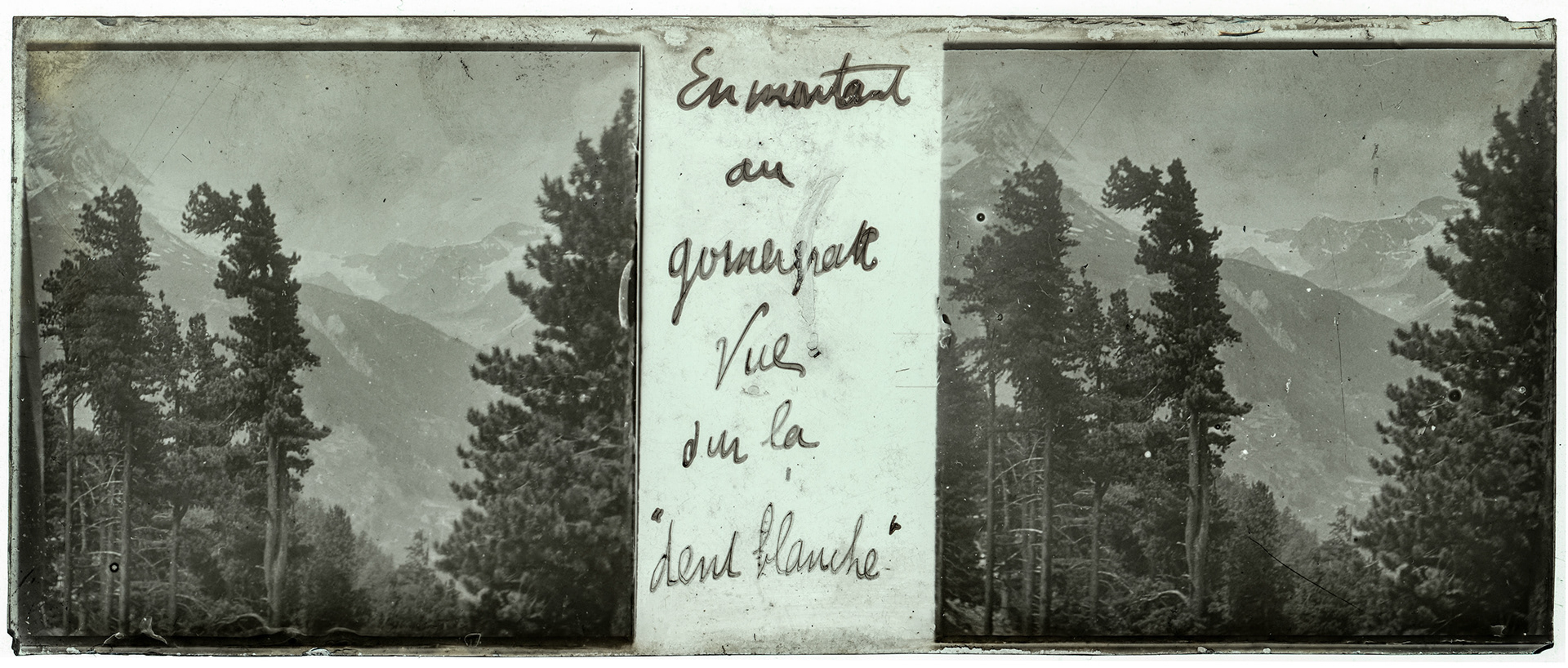1735_ Suisse-Gornergrat - 1902 - "En montant au gornergratt vue sur la "dent blanche""