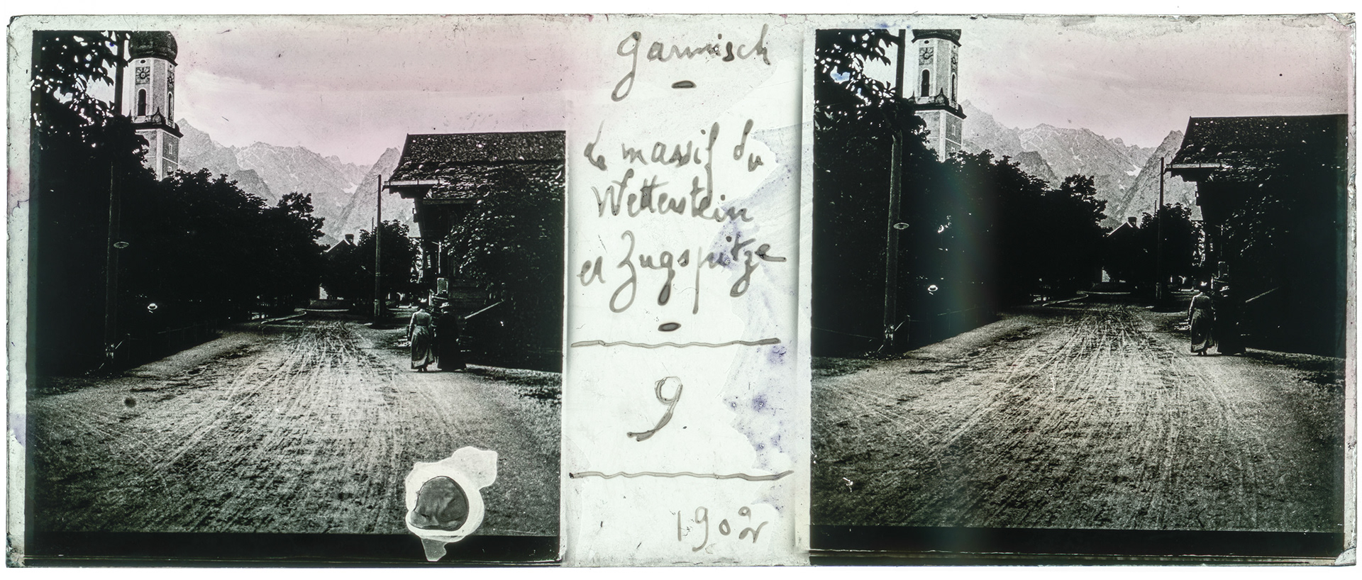 1394_ Allemagne-Garmisch-Partenkirchen - 1902 - "Garmisch - Le massif du Wetterstein et Zugspitze - 9 - 1902"